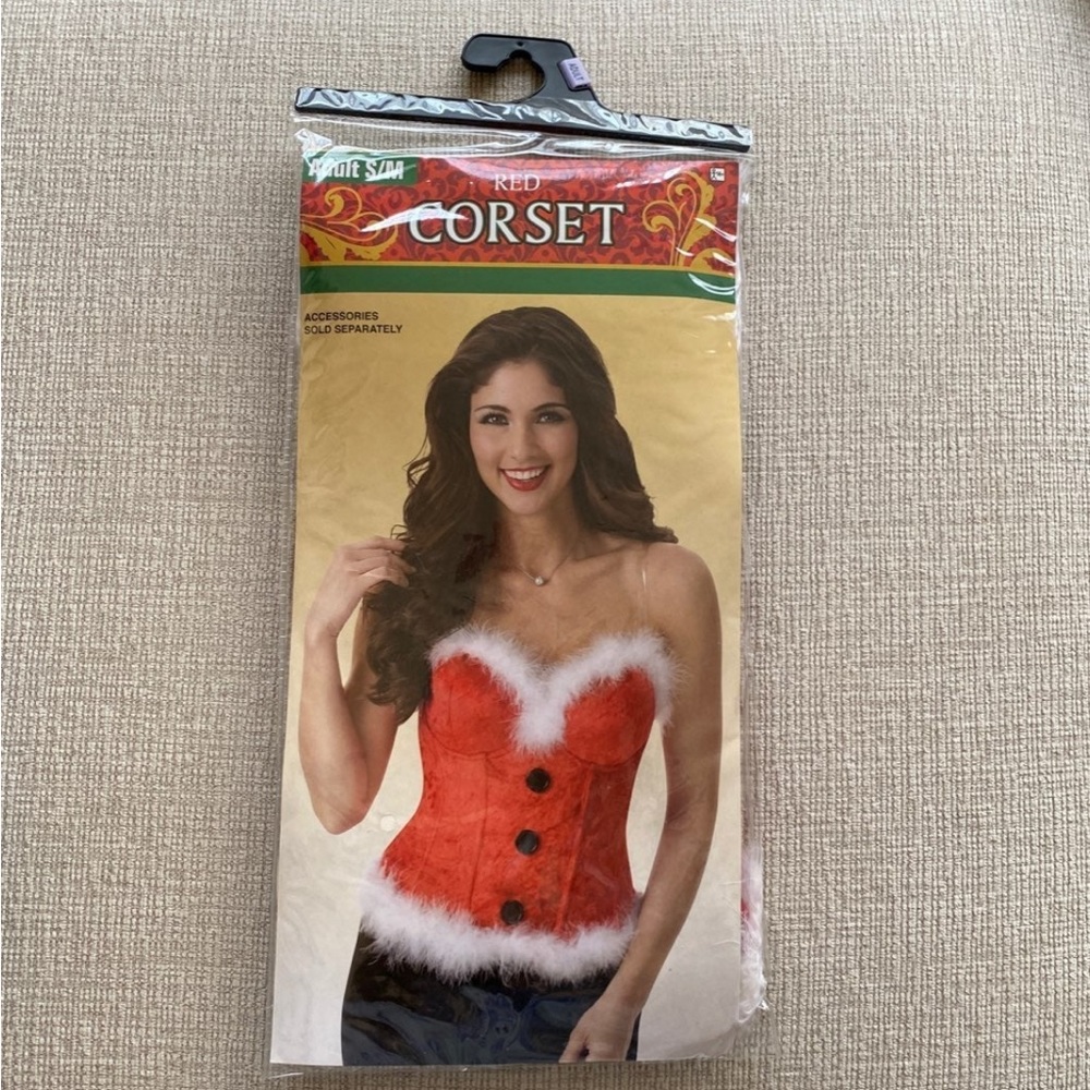 Christmas corset & gloves